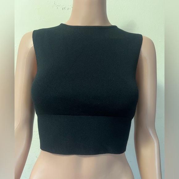 wild fable Tops - Wild Fable Black Ribbed Crop Top